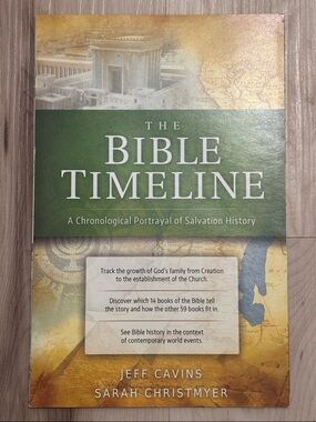 The Bible Timeline by Jeff Cavins & Sarah Christmyer - Green & Tan Cover